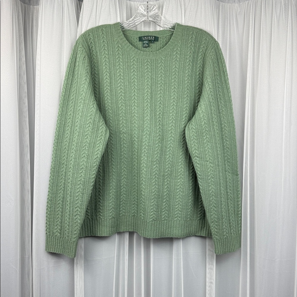 Lauren Ralph Lauren Green Cable Knit Sweater